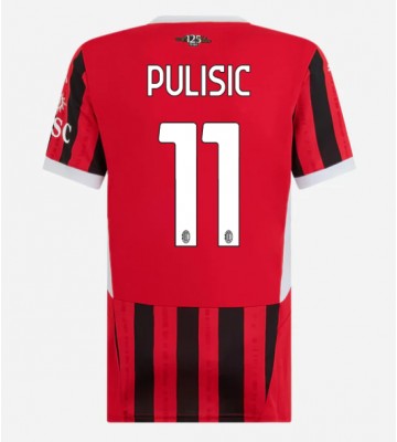 AC Milan Christian Pulisic #11 Replika Hjemmebanetrøje Dame 2024-25 Kortærmet